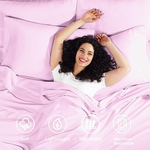 Miniatura 2 de Empyrean Sábana Bajera de Bolsillo Extra Profundo - Juego de Sábanas Bajeras King de Bolsillo Profundo  Sábana Suave de 110 GSM de Bolsillo Profundo