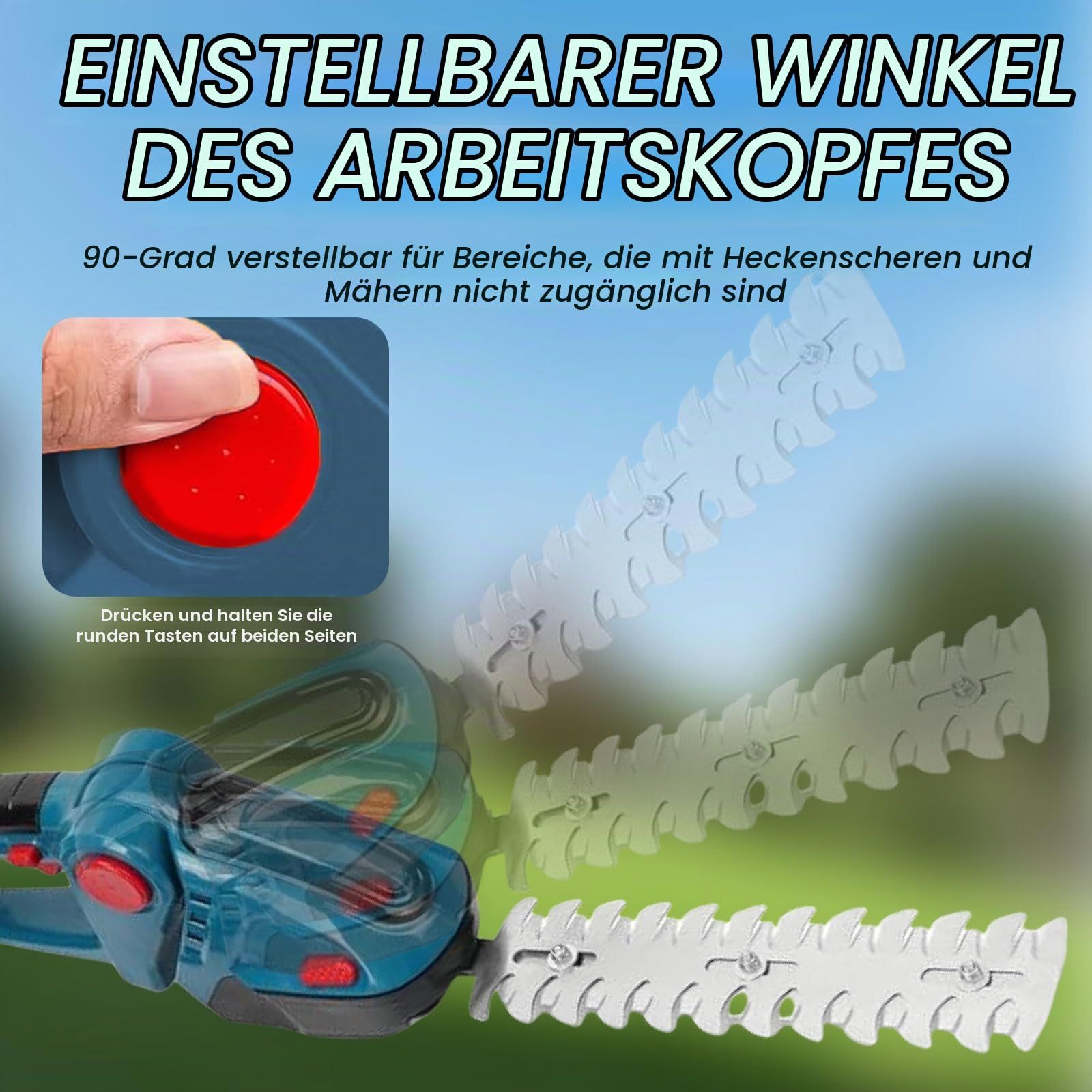 Akku Grasschere Strauchschere Set für Makita mit Lange,Kurze Klingen | 2 in 1 Grasschere, Heckenschere 2500U/min Handliche Strauchtrimmer Rasenschere Kabelloser Grasmesser für Büsche,Gras