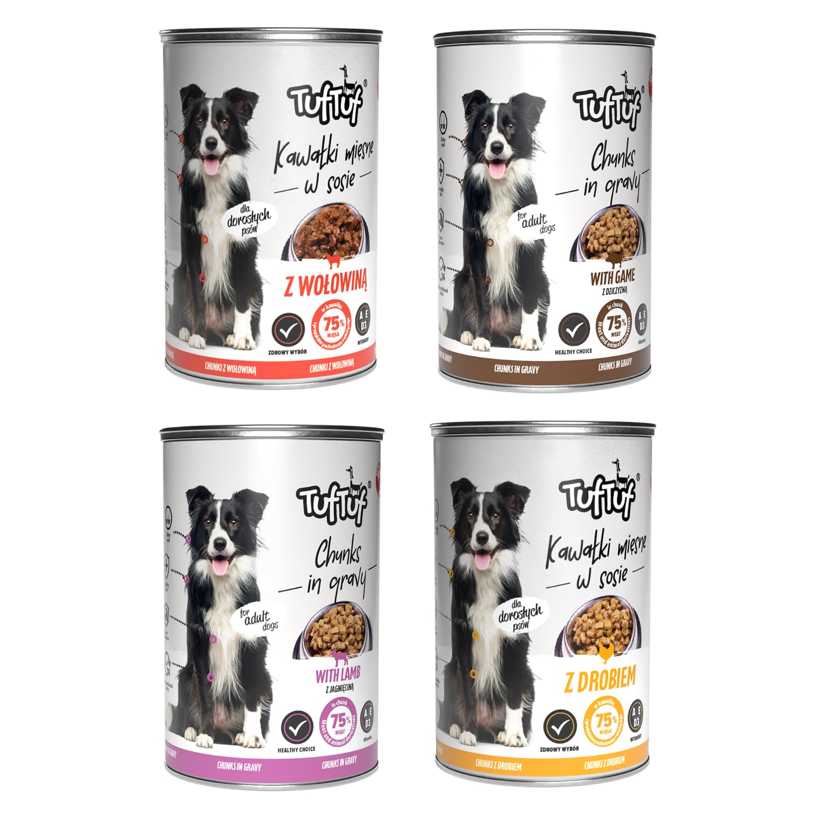 TufTuf Hundefutter Nass Dose 36x415g Mix