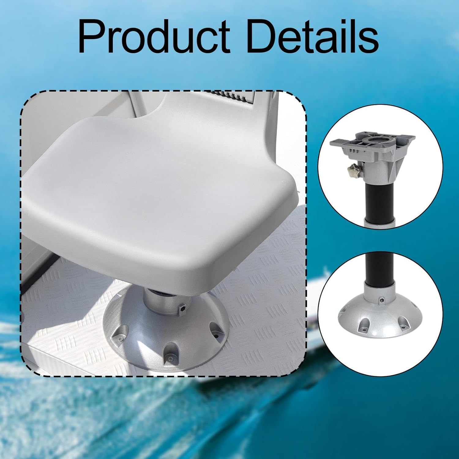 Boat Seat Swivel Base,Chair Accessories,Pedestal,Replacement Part Aluminum Alloy Bar Stool Replacement Mount Swivel Bracket