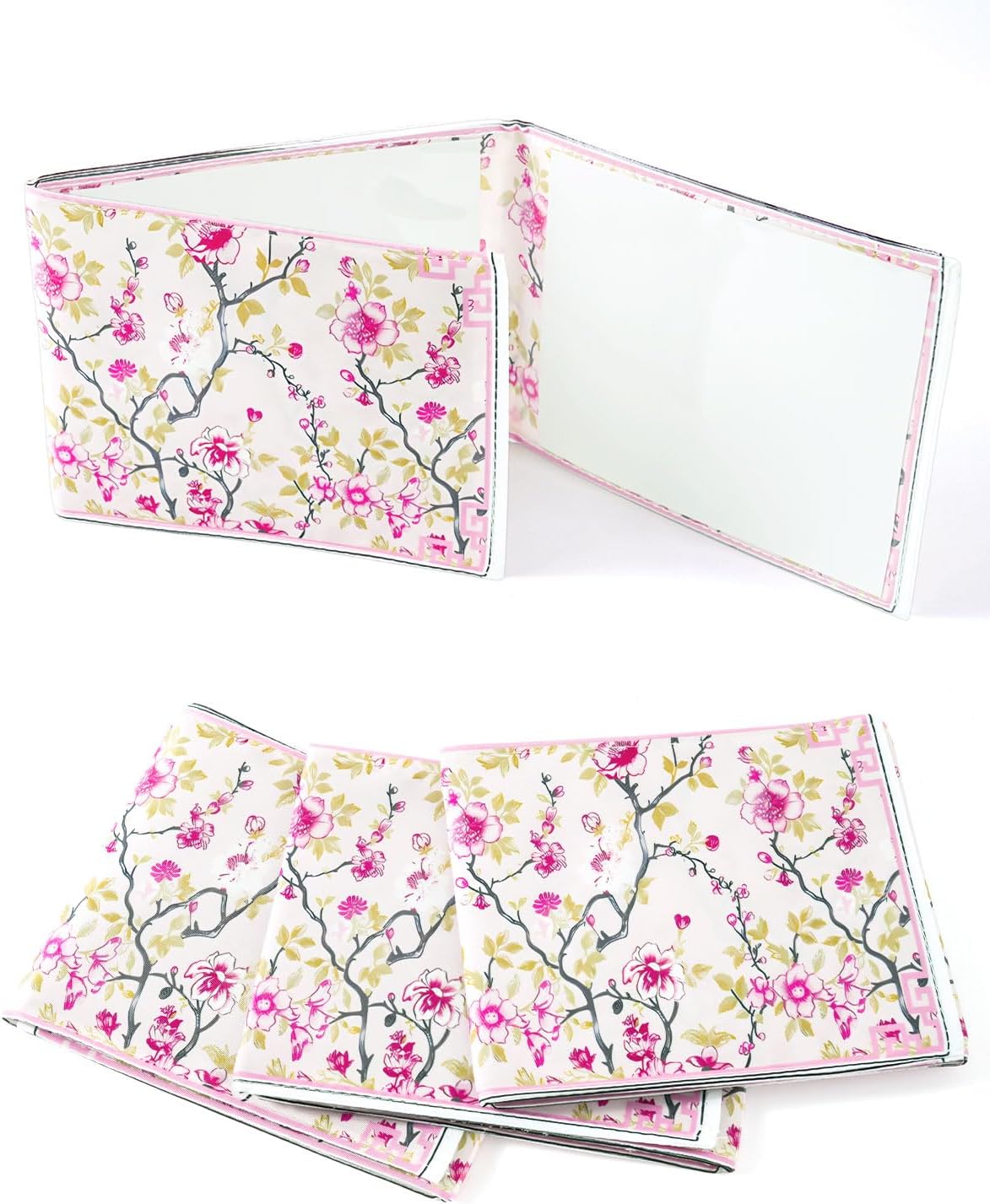 Card Sleeve for Mahjong Card 2026 Mahjong Card Protector 4 Pack | Large American Mahjong Card Holder, Chinoiserie Scorecard Cover-Magenta Pink Blue Green