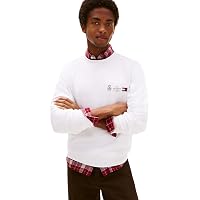 Tommy Hilfiger Uomo Felpa Small Crest Outline con Scollo Rotondo