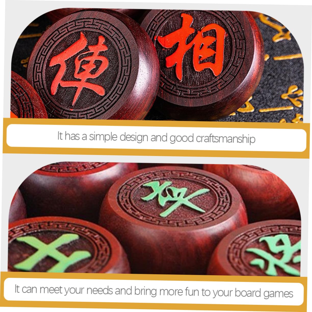 Alasum 1set Scacchi Cinesi Legno Per Adulti Include Tavola Legno Design Tradizionale Accessorio Per Gioco Casa e All Aperto Alta Stabilità e Resistenza