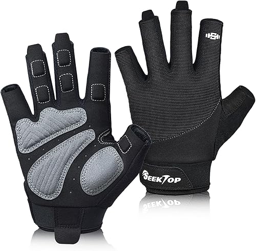 Seektop Guantes de entrenamiento para hombres y mujeres, guantes de levantamiento de pesas con protección completa, excelente agarre, gimnasio,