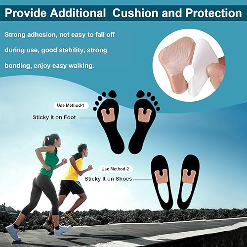 Miniatura 6 de 20 almohadillas de herradura para pies, cojines de callos Moleskin para pies, almohadillas metatarsianas 3 en 1, almohadillas de fieltro para pies,