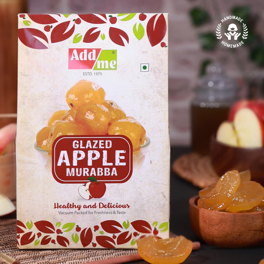 Add me Apple Murabba Seed Less 1kg Vacuum Pack Without Syrup SEB ka Murabba - 1 Kg