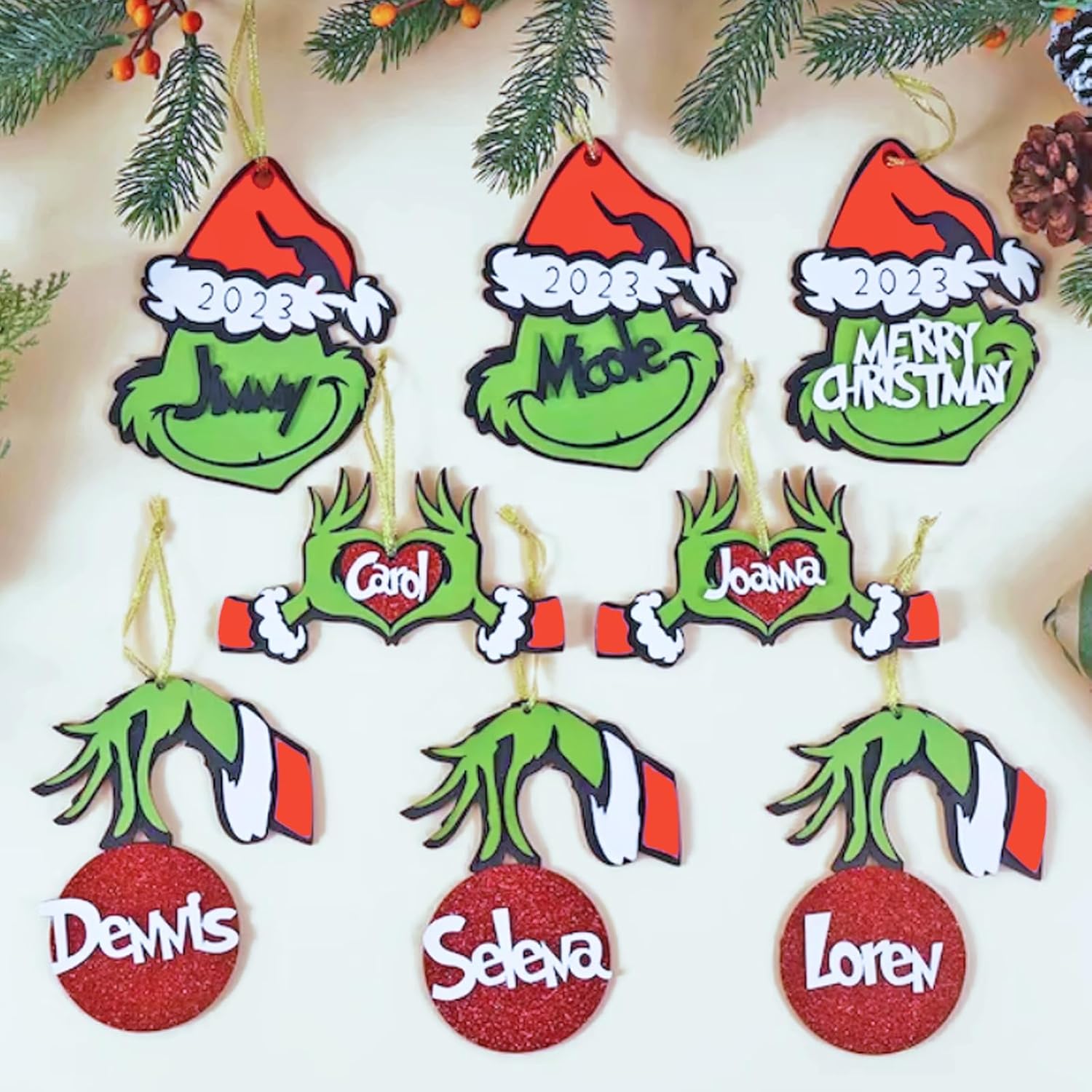 Personalized Customization Grinch Christmas Decorations