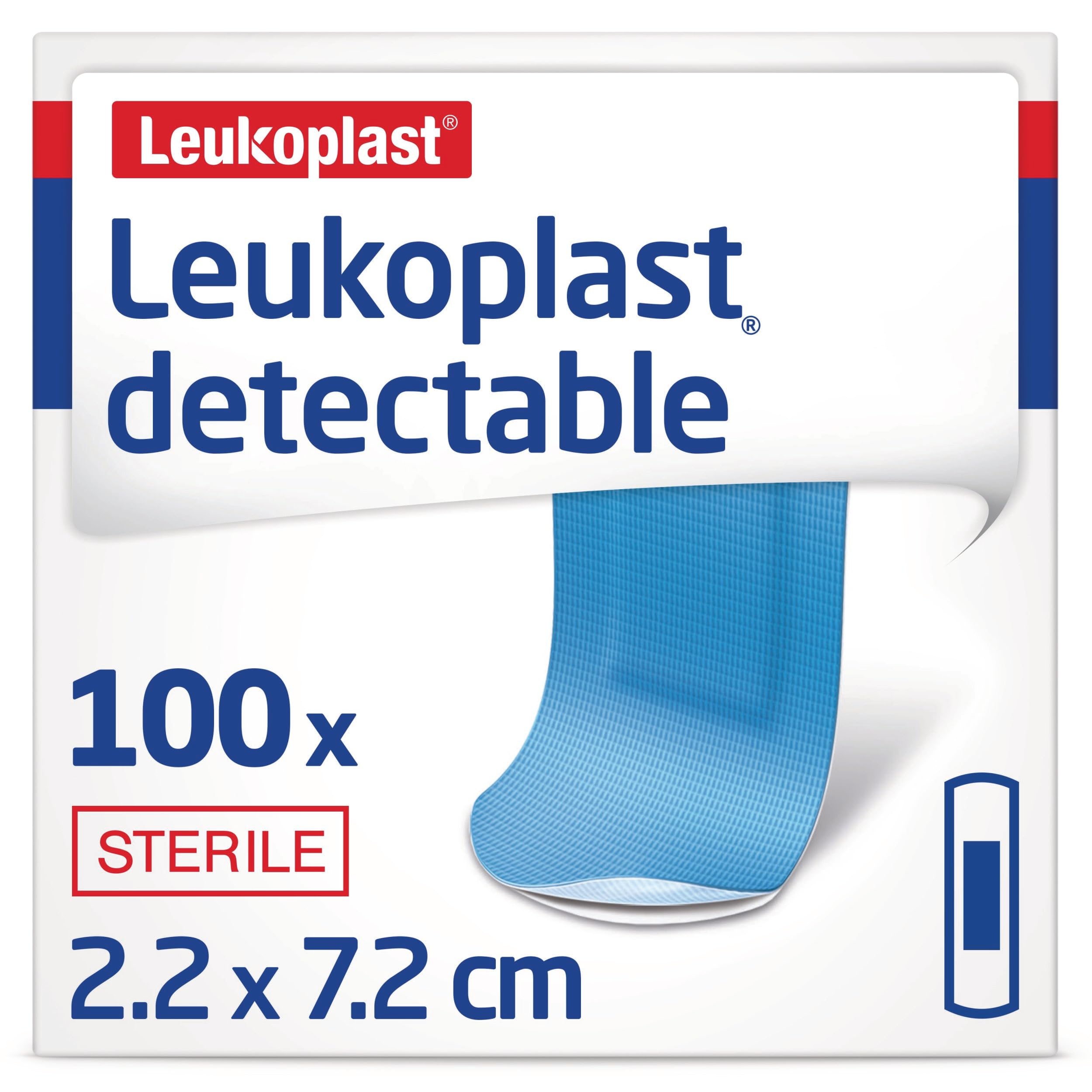 Leukoplast - Cerotti rilevabili a raggi X, 7,2 x 2,2 cm, confezione da 100