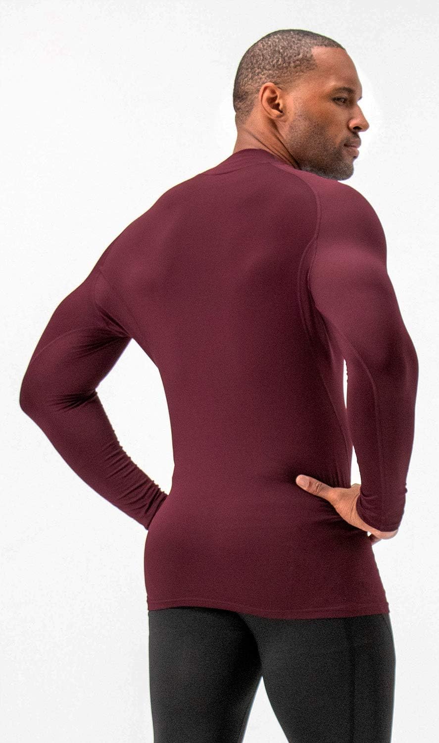 DEVOPS 2 Pack Men's Thermal Turtle Mock Neck Shirts, Compression Long Sleeve Tops and Hoodies - Image 4