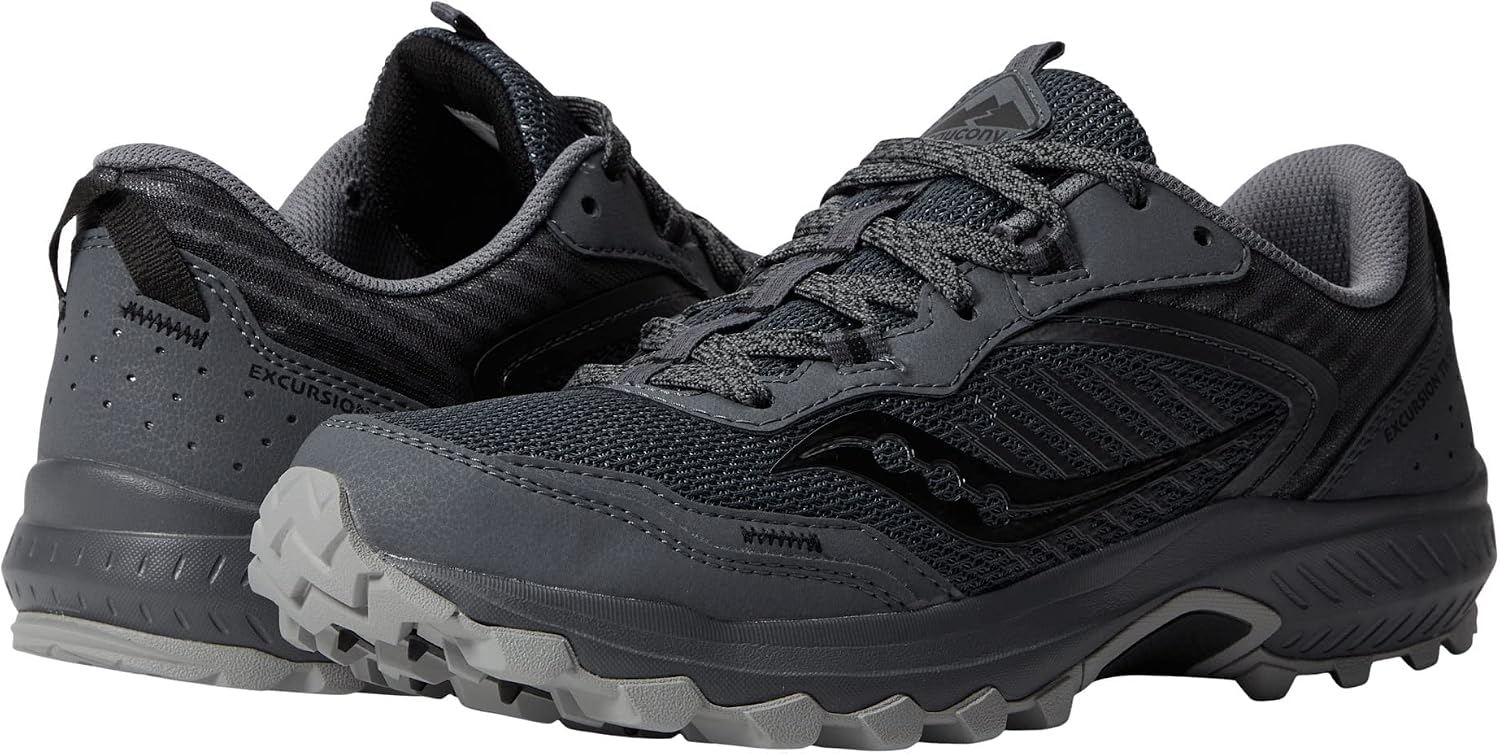 Saucony Men's Excursion Tr15 Sneaker, Shadow/Black, 12