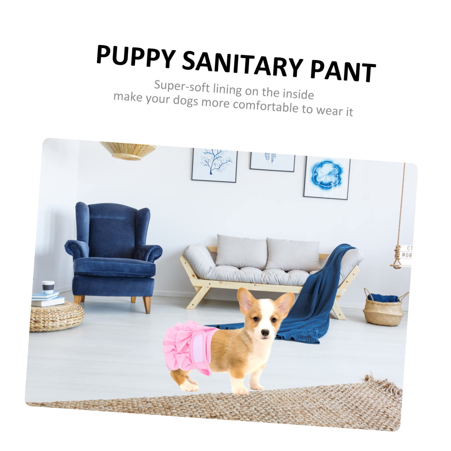BESPORTBLE 5piezas Pañal Sanitario Reutilizable para Bragas Ajustables para Machos y Hembras Material Transpirable Previene Filtraciones y Mantiene El