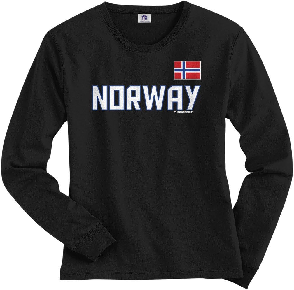 Threadrock Women's Norway National Pride Long Sleeve T-Shirt