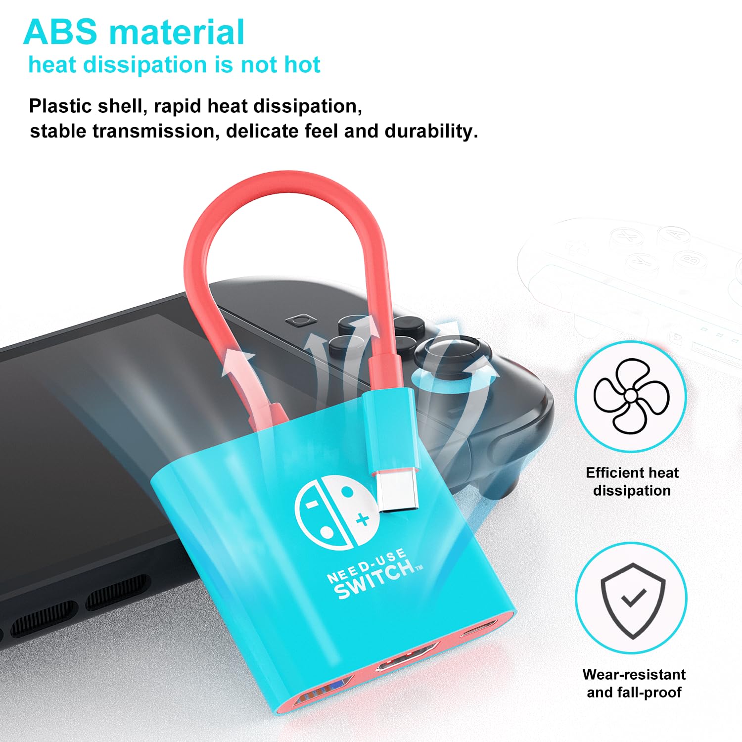 Switch TV Dock, przenośna stacja telewizyjna do Switch/Steam Deck/ROG Ally/Legion GO, stacja podróżna 3 w 1 z HDMI 4K 60 Hz, USB 3.0 i portem PD do ładowania 100 W (nie pasuje do Switch 2)