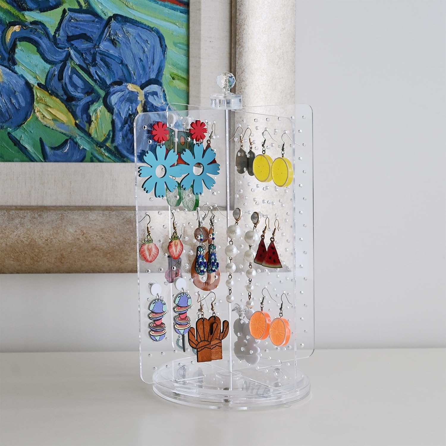 Ikee Design Jewelry Stand Tower for Necklaces Bracelet Earrings Ring All Hung Up
