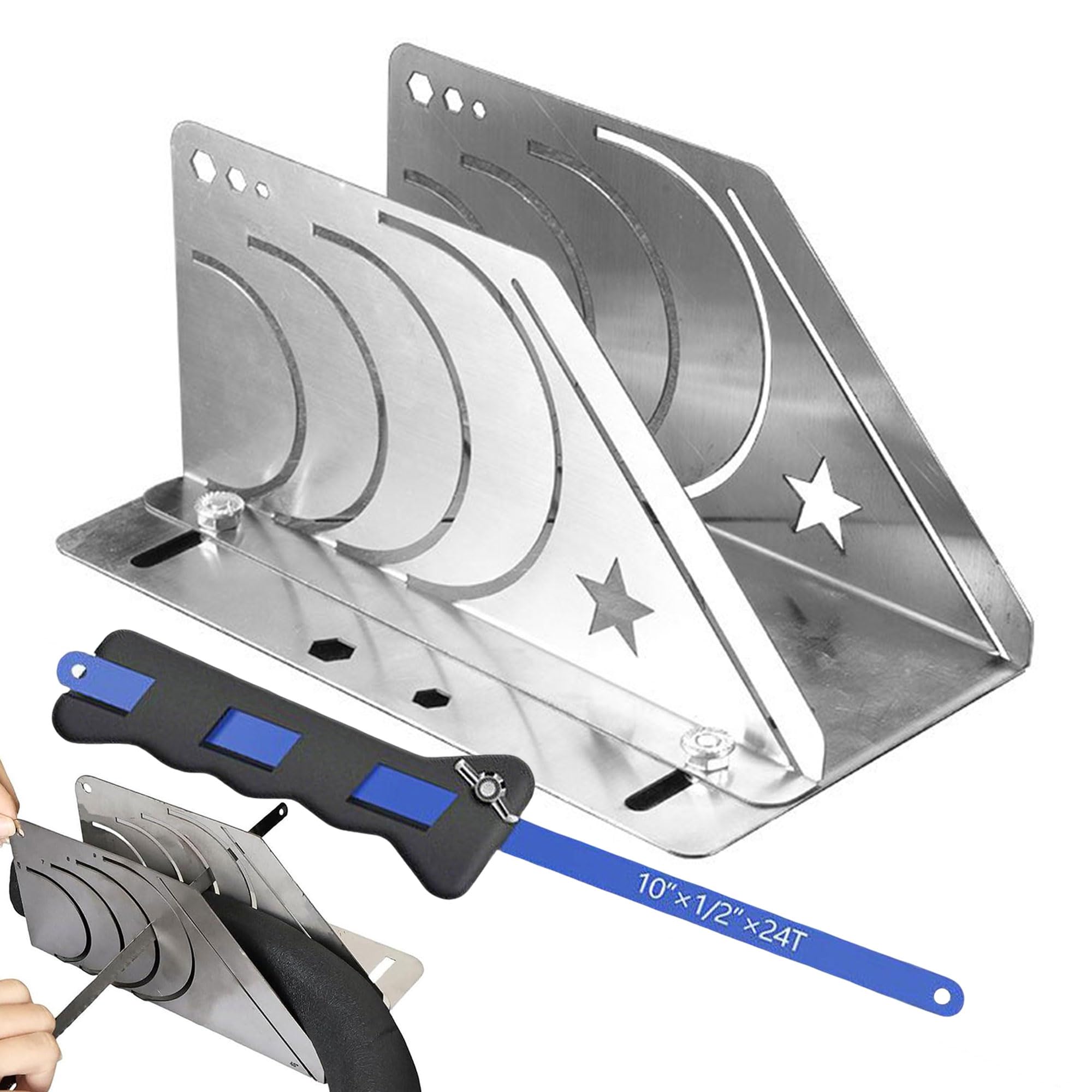 Hayaww Pipe Cutter Rubber Pipe Cutter Foam Pipe Cutting Tool for Pipe Insulation Steel Insulated Tube Cutting Guides 45 Degree Insulation Pipe Cutter (A)