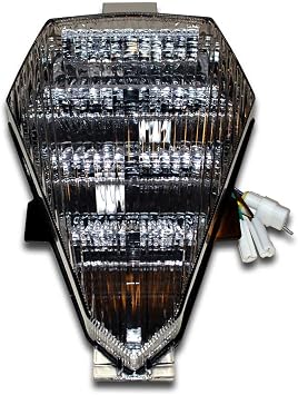Custom LED Blaster-X Ultra-Bright Integrated LED Tail Light for 2008-2016 Yamaha YZF-R6, Clear Lens - Plug and Play, Programmable Brake/Turn/Strobe, Made in USA