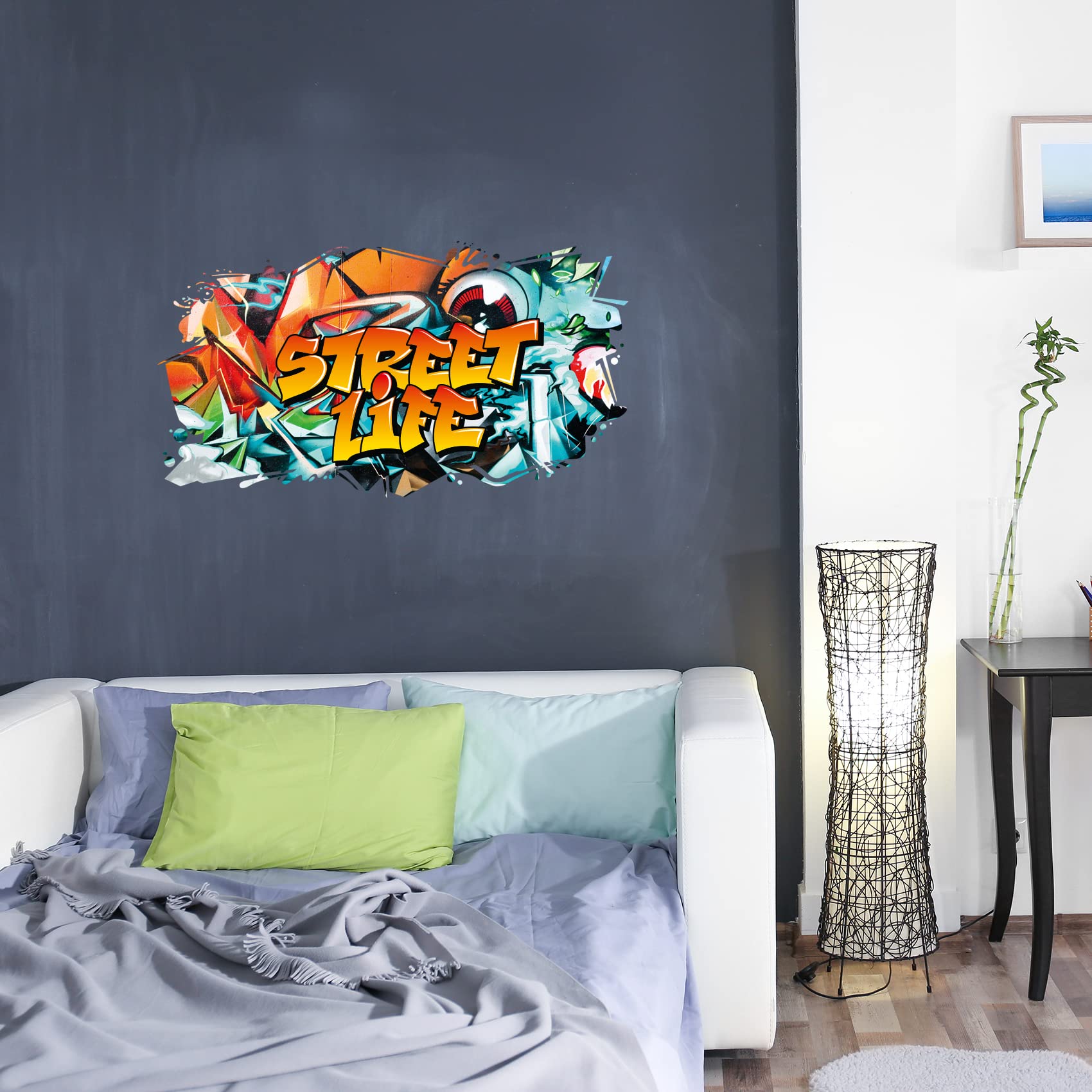 Muurstickers - Sticker Folie - Meisje met de Parel - Street art - Kunst Muurstickers - Sticker Folie - Meisje met de Parel - Street art - Kunst