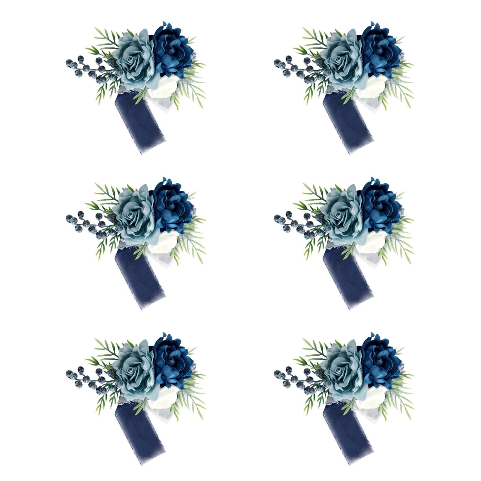 6 Corpetti da Polso Sposa con Fiori a Mano for la Cena di Ballo Addio al Nubilato