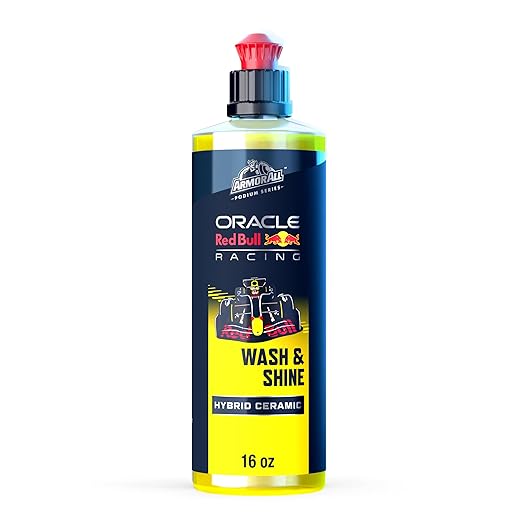 Armor All Podium Series Hybrid Ceramic Wash & Shine, Botella de 16 FL oz, Lavado de Coche 2 en 1 con Barrera Protectora a Base de SiO2 y Cera sintética