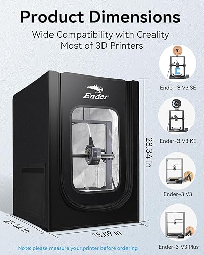 Miniatura 2 de Creality - Carcasa para impresora 3D oficial, resistente al fuego y al polvo, cubierta protectora de temperatura constante compatible con Creality