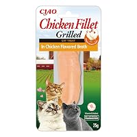 INABA Filetti di Pollo Grigliato per Gatti, in Brodo al Gusto di Pollo