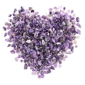 Orientrea 1.1lb Natural Crushed Amethyst Crystal Tumbled Chips - Healing Crystals Bulk For Crafts - Beautiful Gift Packaging - Amethyst Gemstones | Buy Now With Express International Delivery