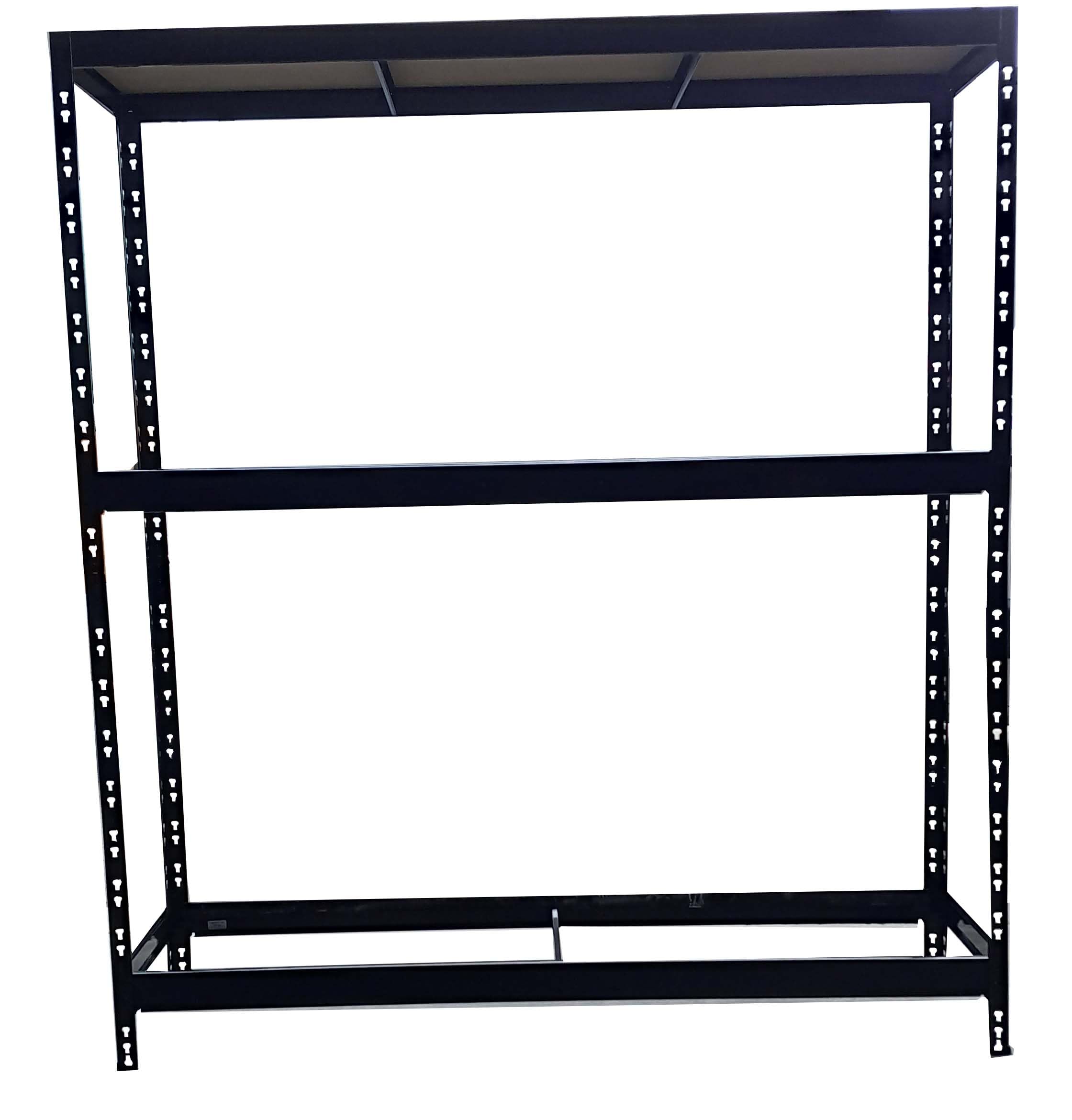 RLW Reifenregal schwarz 180x160x50 cm aus Stahl – 300 kg Traglast – pulverbeschichtet, höhenverstellbares Stecksystem – für 12+ PKW Räder – Reifenaufbewahrung Garagenregal mit Zubehörablage