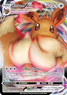 Eevee VMAX SWSH087 - Scheda promozionale Pokemon Full Art (Shining Fates Promo Series) + TitanCards® Toploader