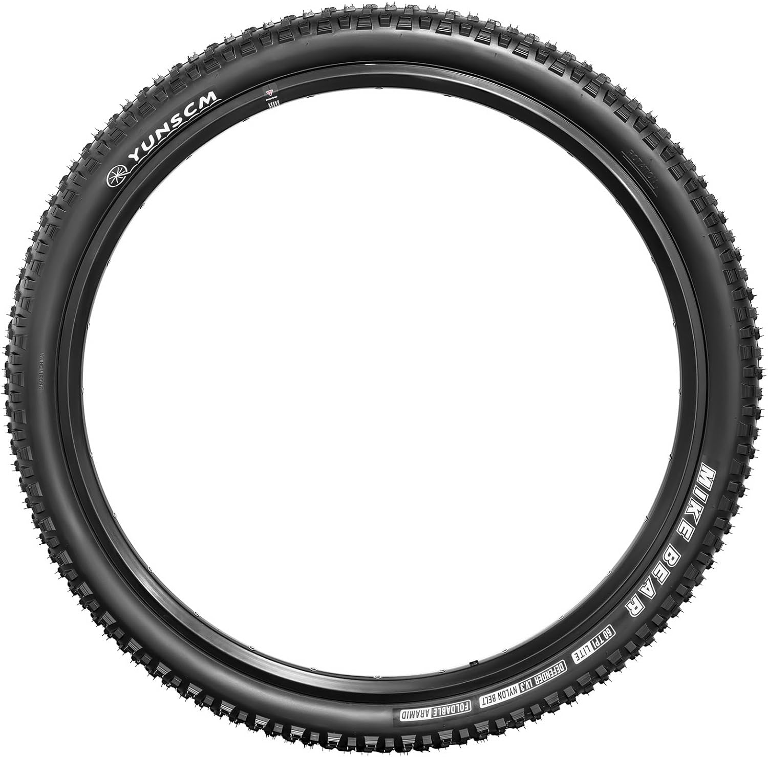 YUNSCM 27.5 Lightweight Bike Tires 27.5x2.6 (ETRTO 68-584) 60TPI Nylon,Puncture-Resistant Tires Compatible with 27.5x2.60 Mountain Bike Bicycle Tires - 2 PCS (Y-565)