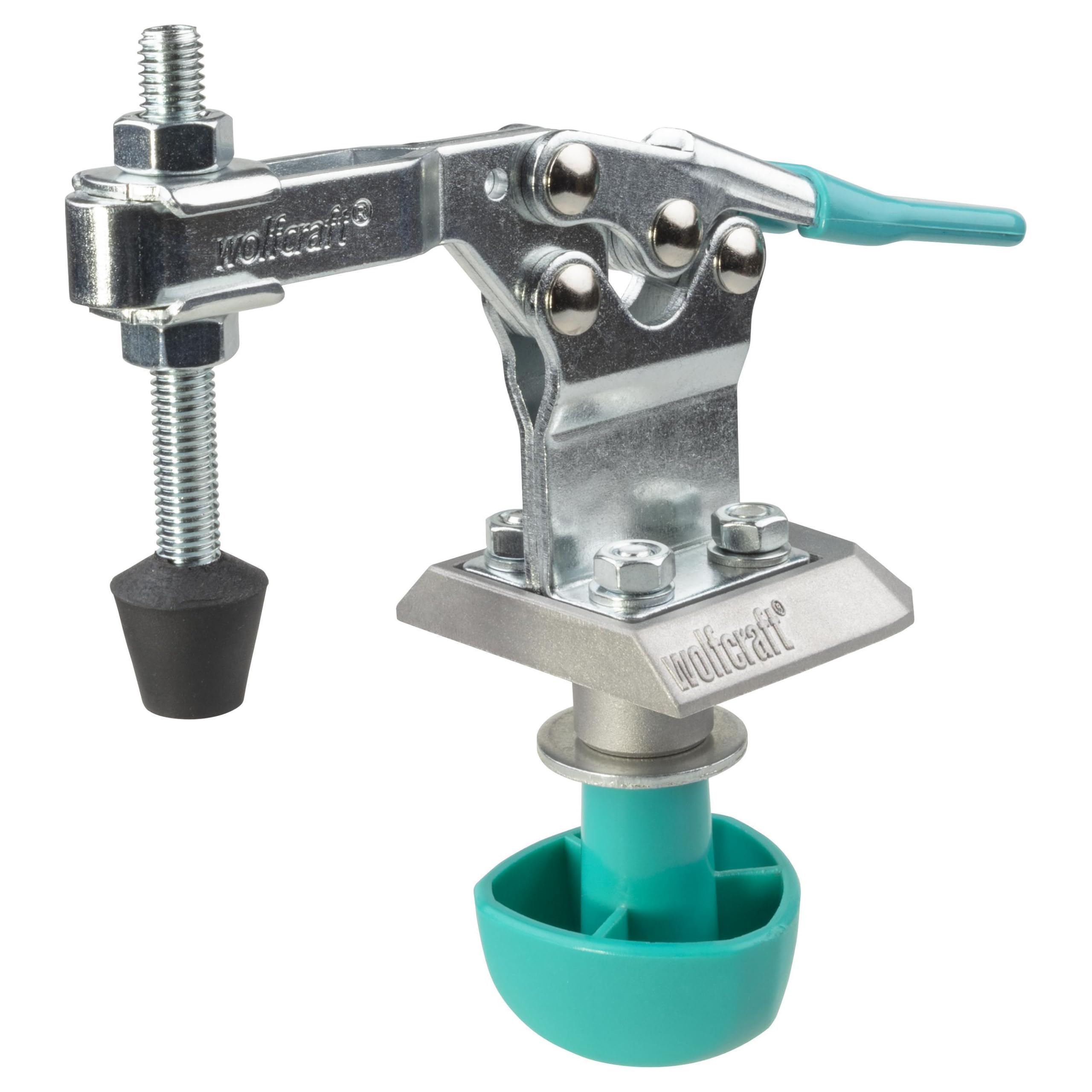 wolfcraft 6893000 - Sauterelle de serrage rapide et mobile - Pour une fixation sûre et rapide de pièces, idéale pour les travaux en série