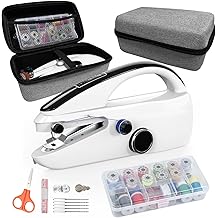 Sewing Kit:Sewing Bliss in one Box.Handheld Sewing Machine,Beginner's Sewing kit with Storage,Two Power Supply Modes,Portable mini Sewing Machine,Handheld for Beginners.
