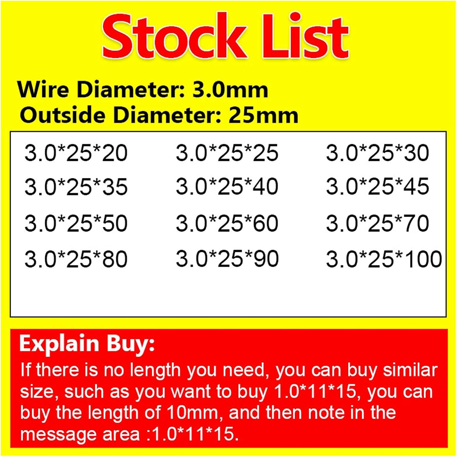 Toy Machinery Replacement Spring Compression Spring Compression Spring Wire Diameter 3.0mm, Outer Diameter 25mm Release Spring Return Spring (Length : 40mm (5Pcs))