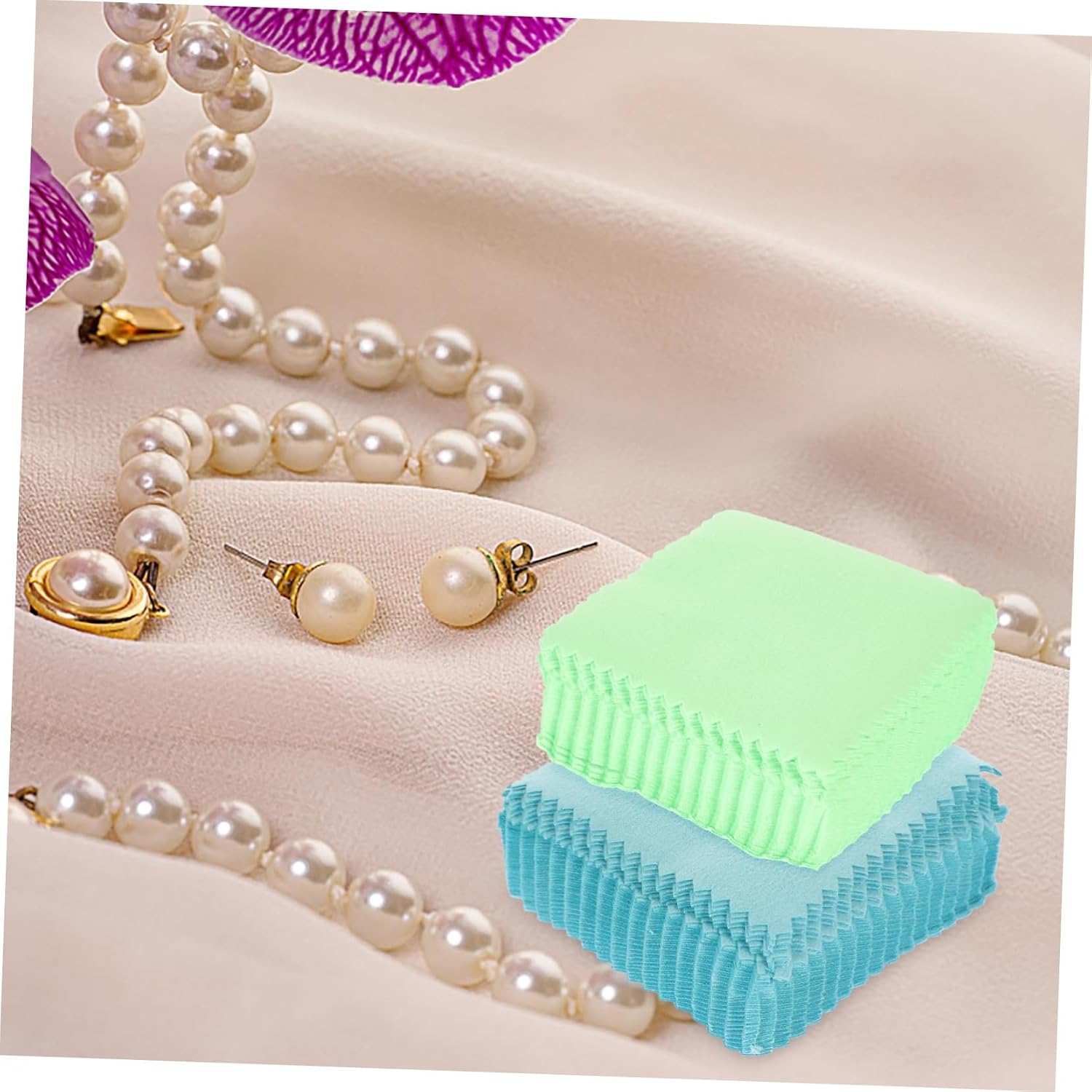 50Pcs Jewelry Cleaning Cloth for Silver Gold Pieces and Valuables