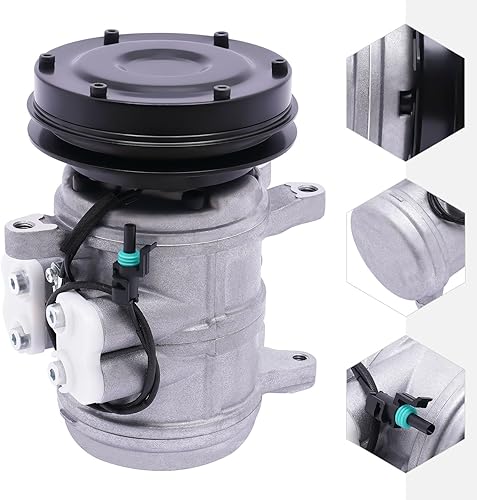 Miniatura 3 de Compresor de CA para cargador de tractor RE10972 RE12513 RE12514 RE57936 TY6626 TY6766