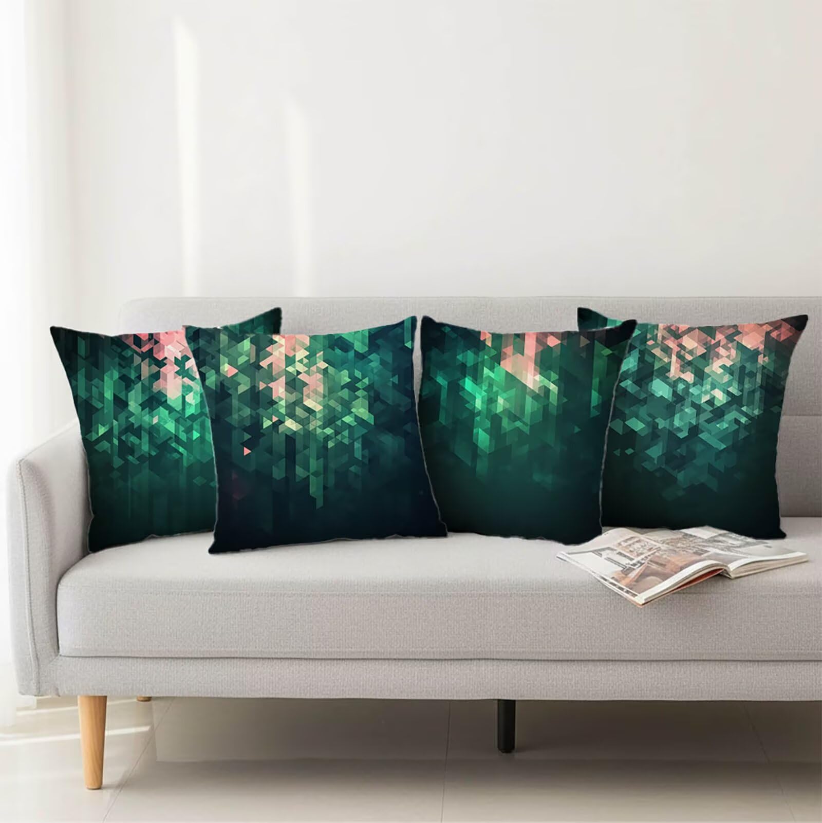 Kissenbezug 65 x 65 Outdoor Kissenbezug 65 x 65 CM Doppelseitiger Druck Modern Deko Sofakissen Bezug Einfachheit Kopfkissen Bezug für Frühling Sofa Bett Deko, Geschenke für Frauen (Samt) BZ-16725