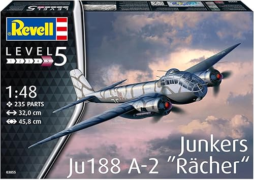 Miniatura 2 de Revell 03855 Junkers Ju188 A-2 "Rächer 148 Escala sin construirsin pintar Kit de modelo de plástico