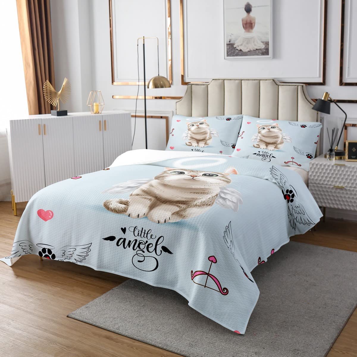 Copriletto Trapuntato Hip Hop Décor – Microfibra Morbida, Taglia Singola 170x230 Cm, Con Federa – Per Bambini, Ragazze E Ragazzi