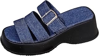 Sandale - Zapatillas de playa para mujer, zapatillas planas para vacaciones frente al mar, sandalias de media pantorrilla extra grandes para mujer, talla grande, color negro