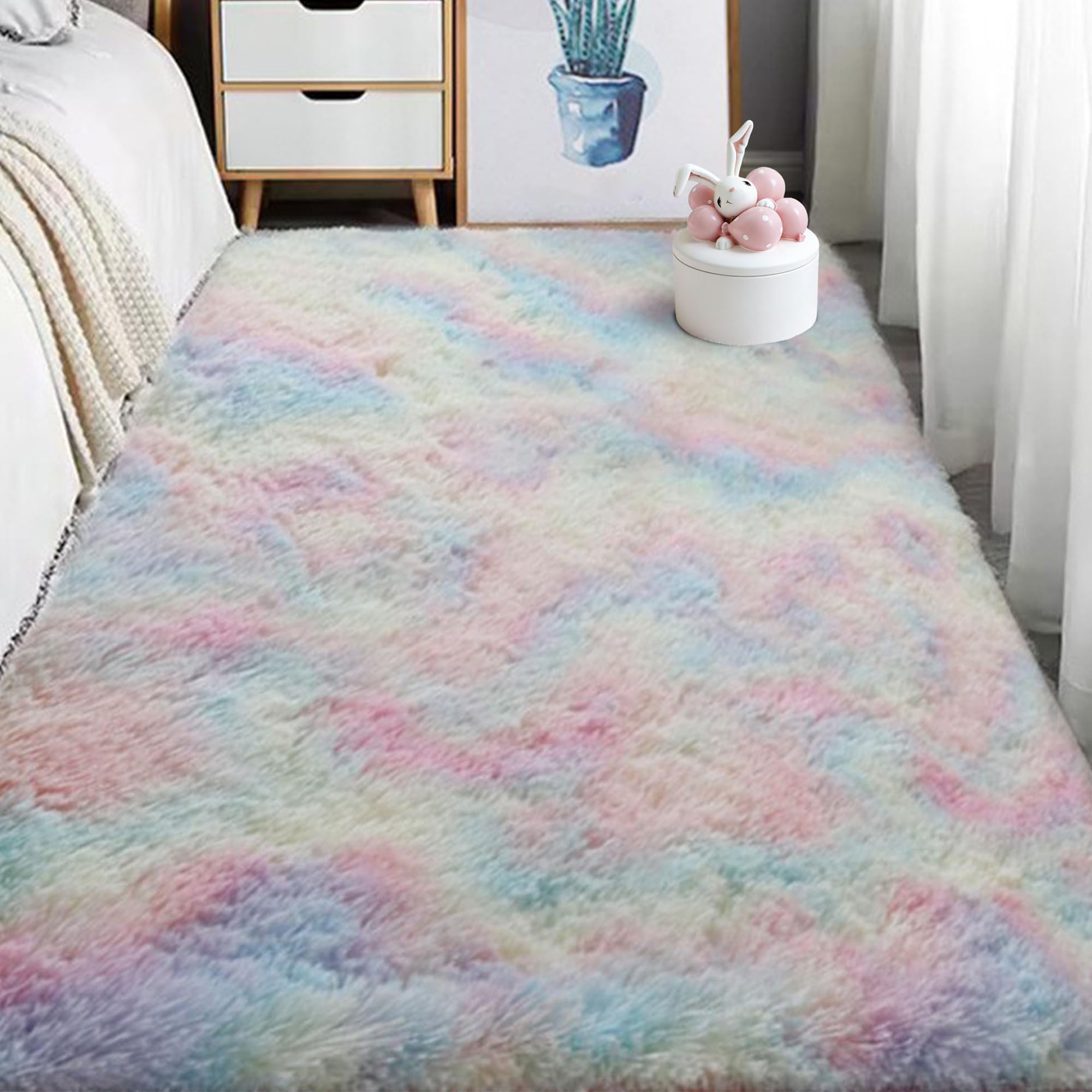 Tapis doux au toucher 200 x 260 cm au style moderne et finitions de qualité