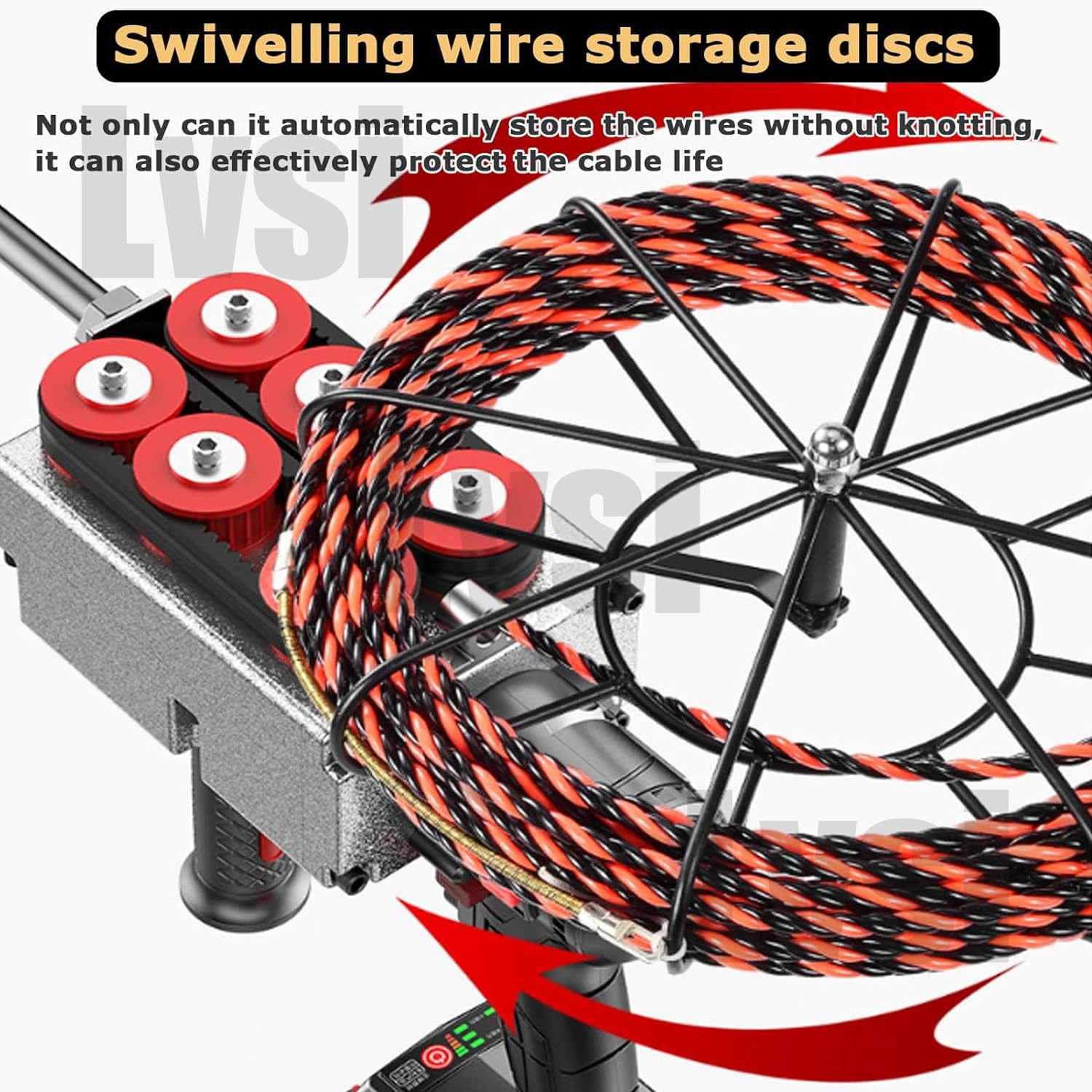 Cinta Pasacables, Cables para Tendido De Electricista, Tirador Automático De Batería De Litio, 40m/Min, para Trabajos De Cableado Hidroeléctrico,15m-25000mah*1