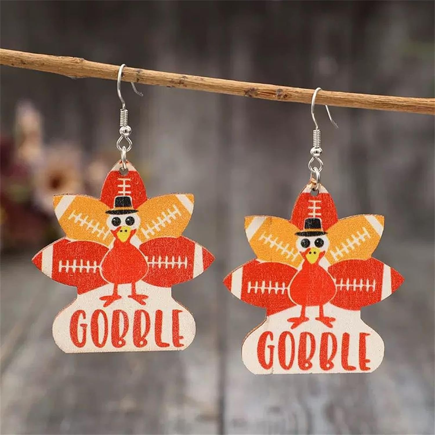 9 Pairs Thanksgiving Earrings Set for Women Wooden Teardrop Pumpkin Maple Leaf Turkey Corn Drop Dangle Earrings Lightweight Leaf Autumn Holiday Decorations Jewelry Gifts - Image 6