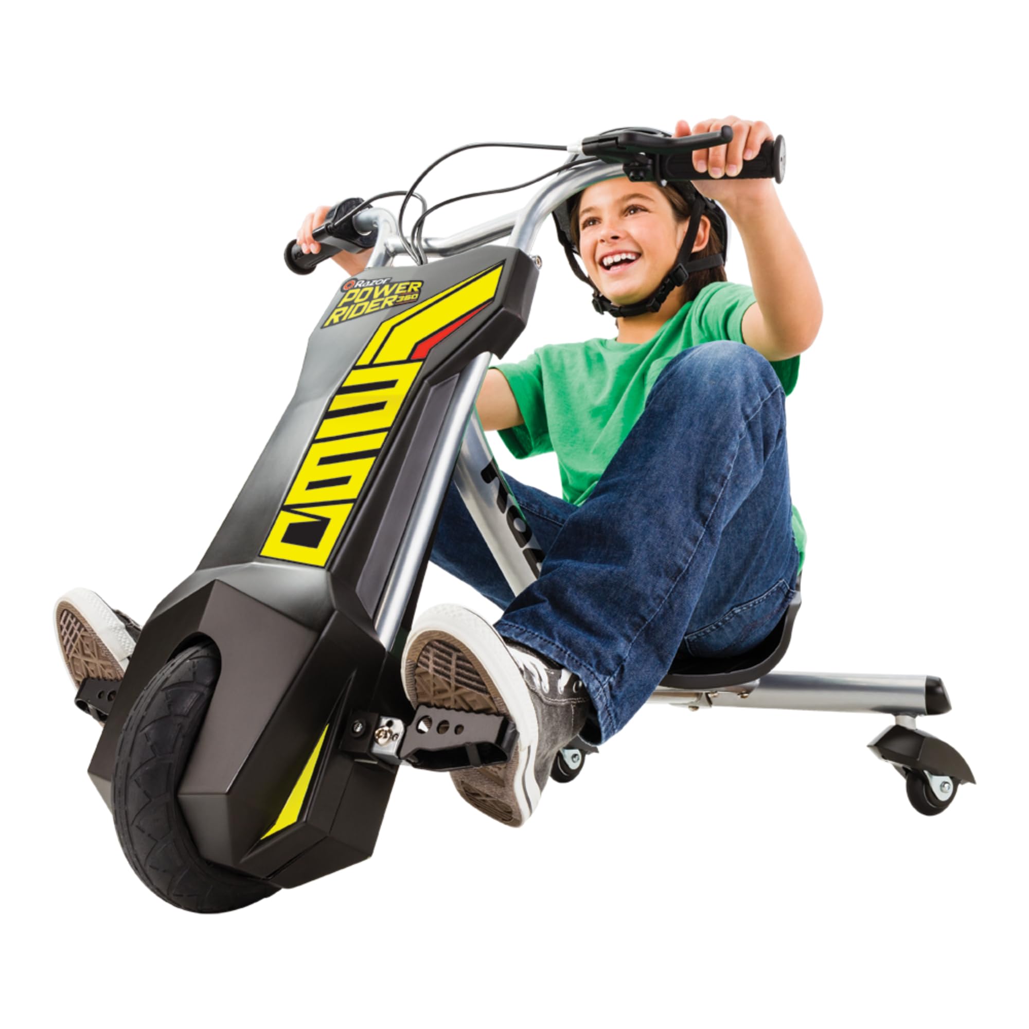 Razor PowerRider 360 - Tricycle électrique, jusqu'à 9 mph, fourche en acier soudé, 12V Power Ride-On pour 8 ans et plus