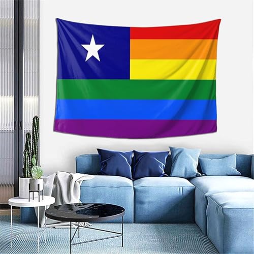 Miniatura 9 de LIFANGMI Bonnie Blue Pride Rainbow LGBT Flag Tapestry Wall Hanging 60x40 Inch Bedroom Living Room Dormitory Home Decoration Wall Tapestry