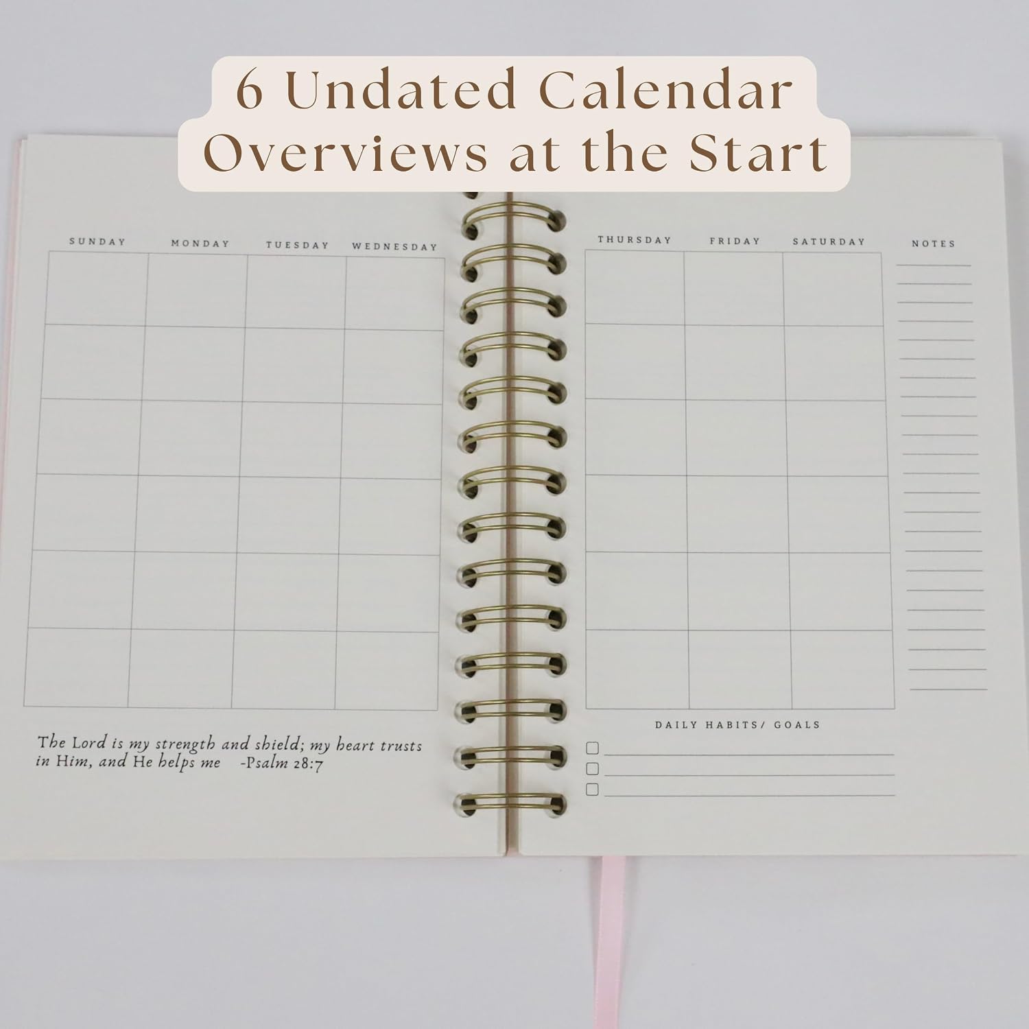 Daily Faith-Based Planner by Steadfast and Sustained - Devotional Journaling Prompts, Calendar Planning, and Daily Planning