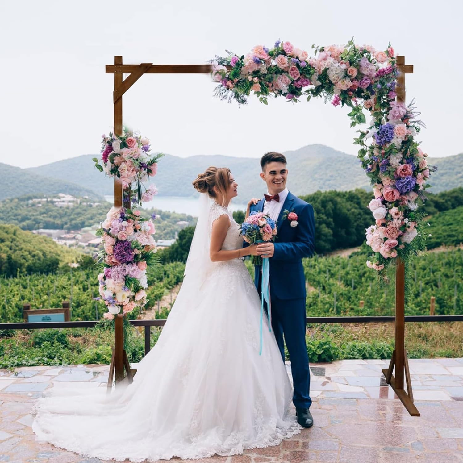 Hochzeitsbogen Aus Holz - Gartenbogen Für Innen & Außen Mit Stabiler Konstruktion