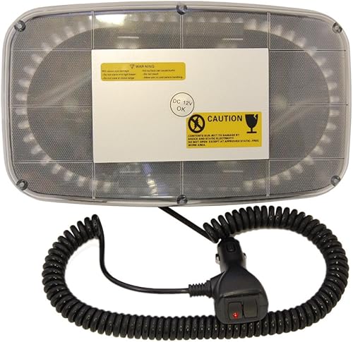 Miniatura 3 de HQRP Luz estroboscópica ámbar con 240 LED de advertencia de peligro de emergencia LED con base magnética para automóvil, remolque, caravana, barco,