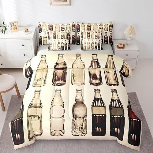 Feelyou Vintage Cola Full Size - 7 Pieces Bed in a Bag Set C