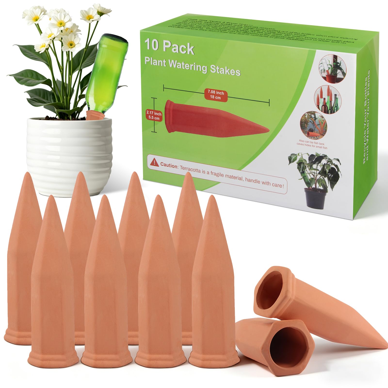 Tcamp 10-Pack Watering Spikes