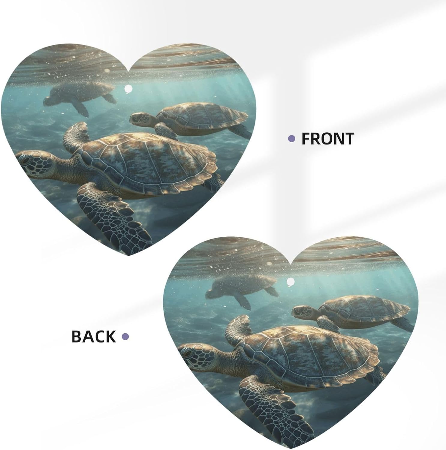 Sunny Sea Turtle Car Air Fresheners Cards Set of 4 Pieces, Long-Lasting Auto Aromatherapy Tablets Gifts Car Rearview Mirror Pendant Hanging Scented Cards for Wardrobe Bathroom image 3