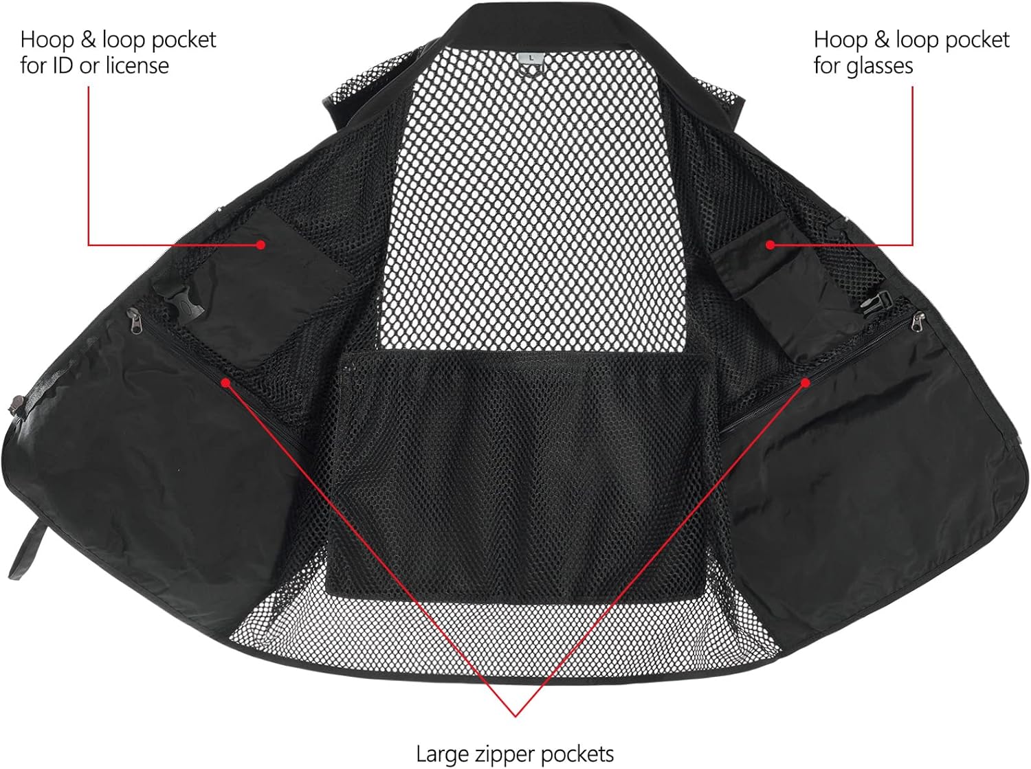 BASSDASH Versatile Men's Women's Fishing Photography Vest with Mesh Back 6 Sizes - Image 5